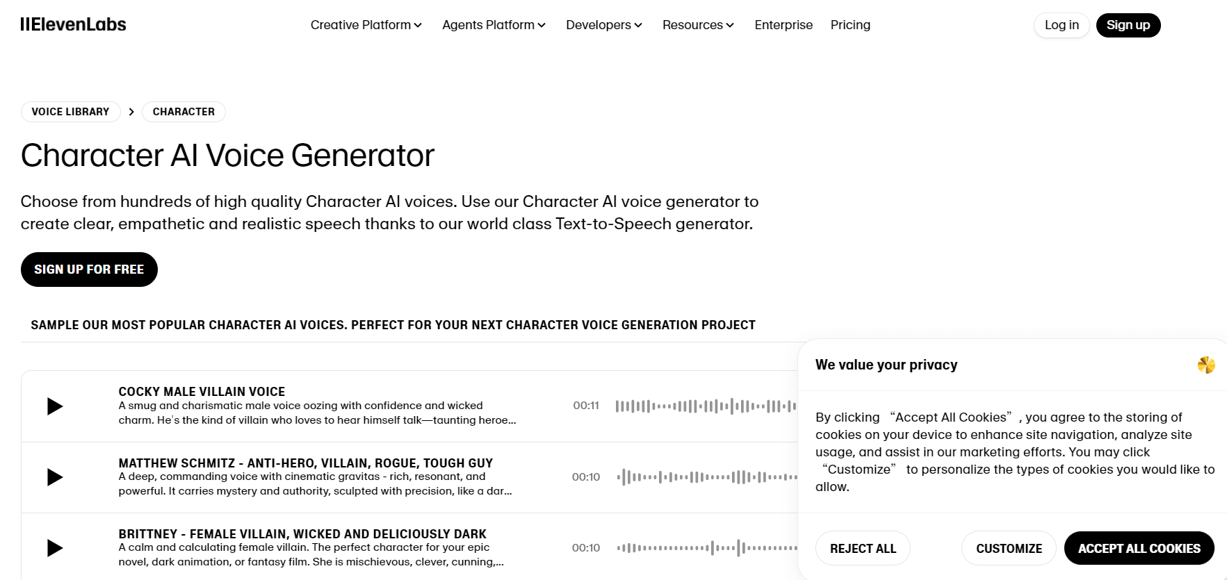 elevenLabs-premium-emotional-ai-character-voice-engine