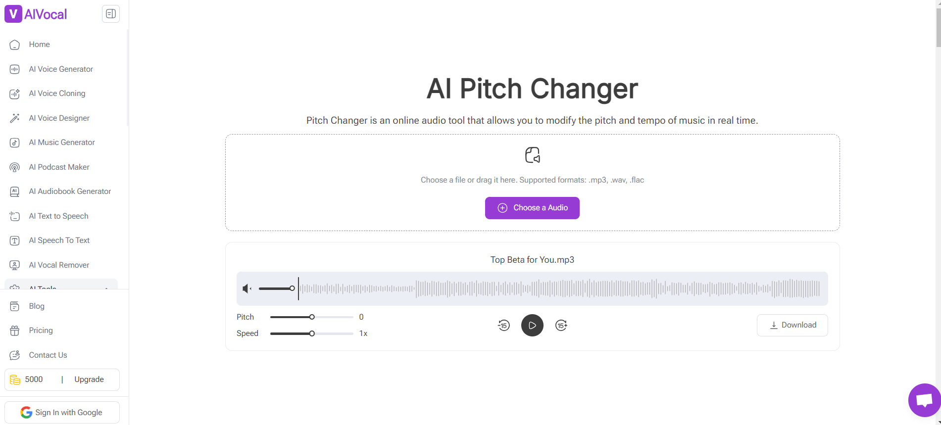 aivocal-pitch-changer