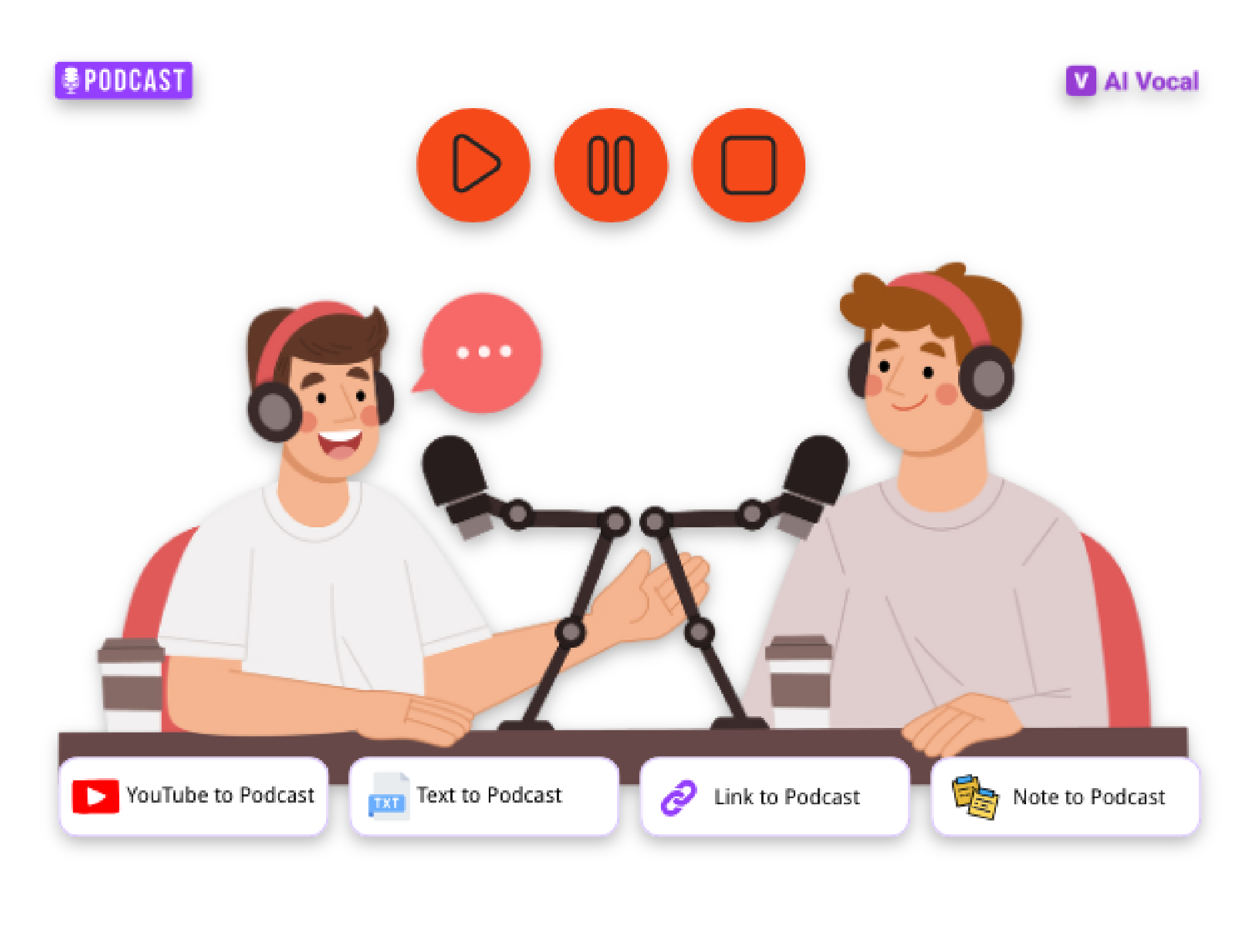 AI Podcast Generator - AIVocal