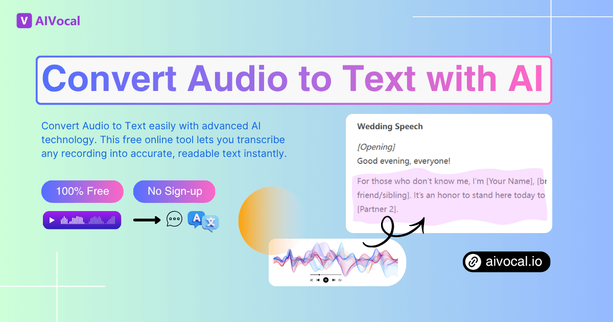 人工知能で音声をテキストに変換 - 100%無料・登録不要