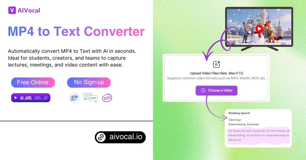 Convertir MP4 a texto con IA: Gratis online, sin registro