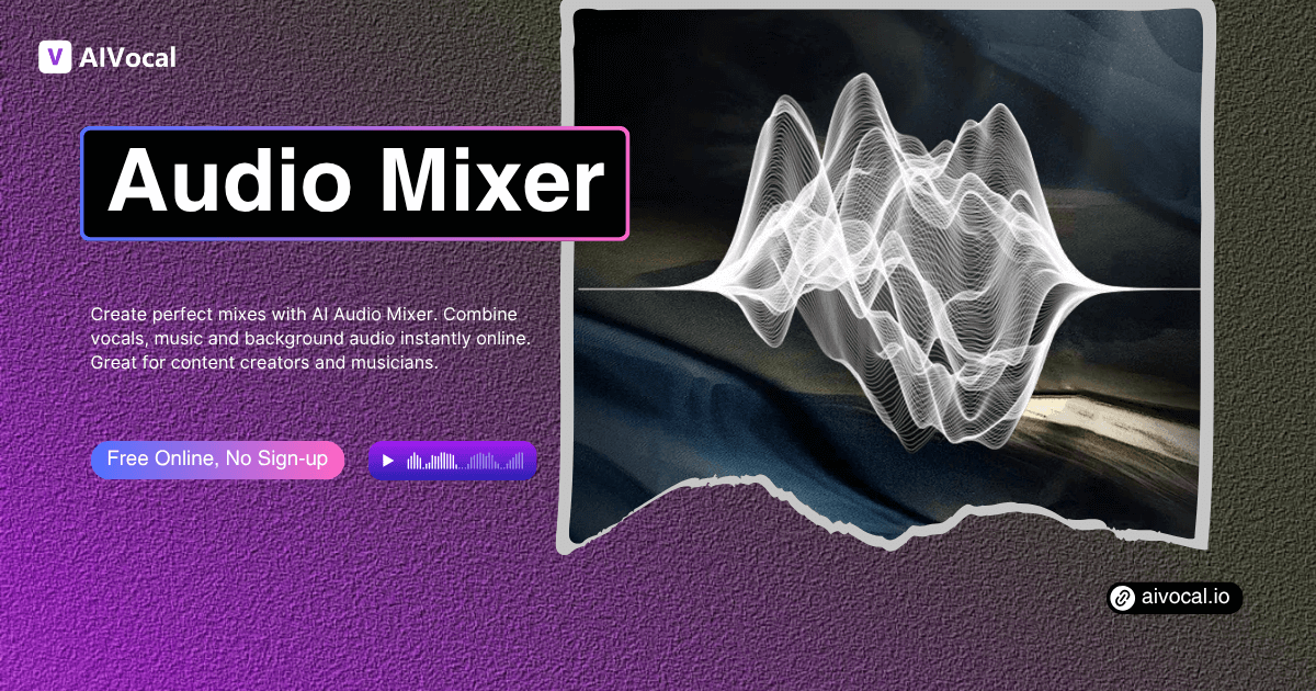 Mezclador de Audio Gratuito con IA - Mezcla Música al Instante en Línea