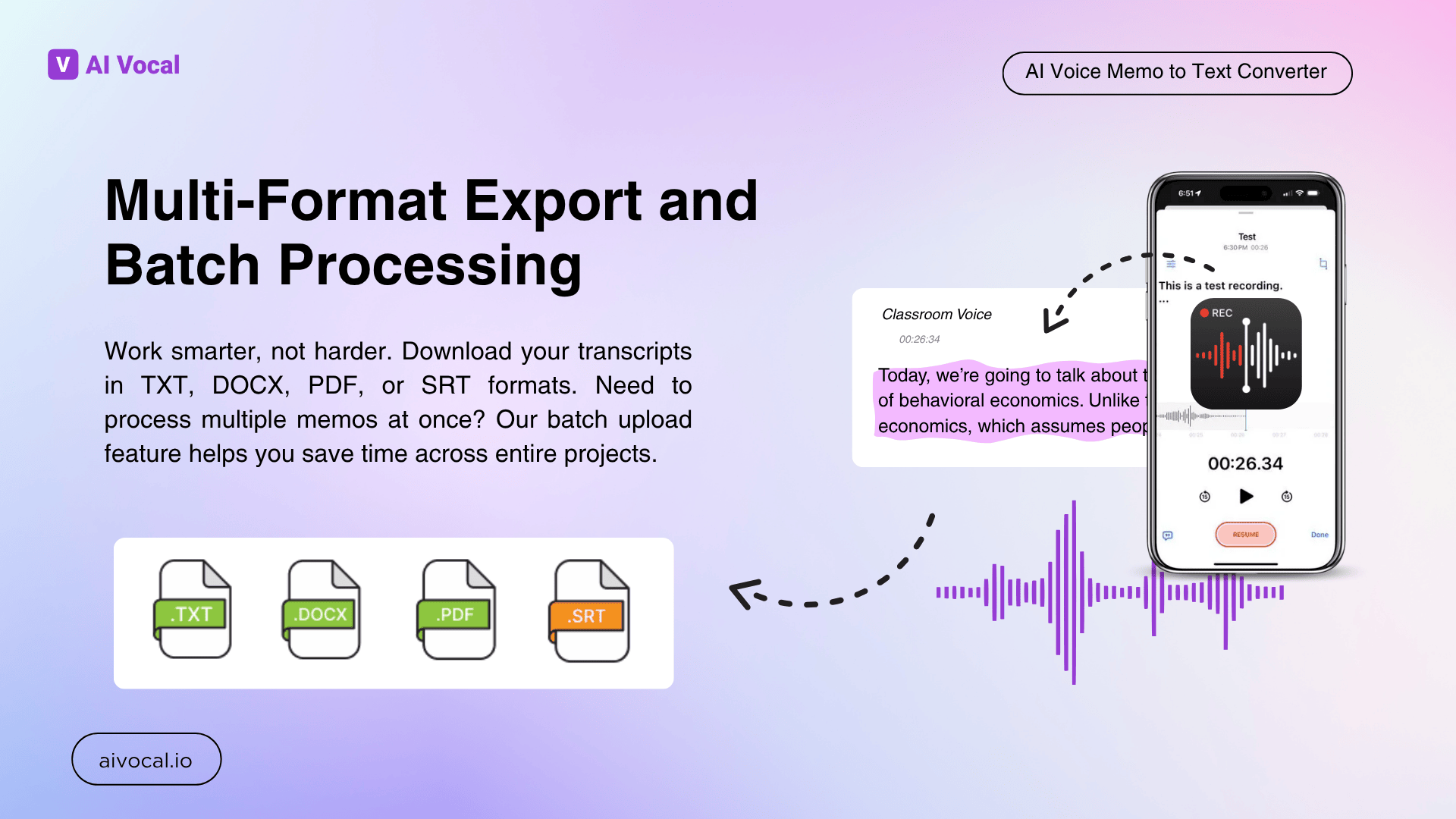 Multi-Format Export and Batch Processing